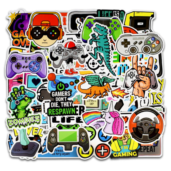 Playstation Doodle Sticker Laptop Suitcase - Image 3