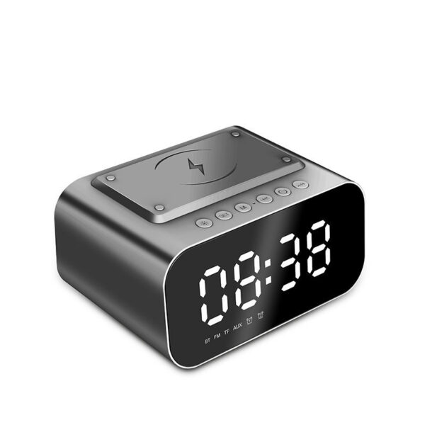 Wireless Charging Bluetooth Speaker Clock Led Alarm Clock Audio Wireless Charging Bluetooth Speaker - Image 5
