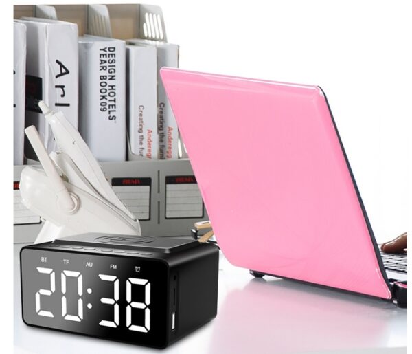 Wireless Charging Bluetooth Speaker Clock Led Alarm Clock Audio Wireless Charging Bluetooth Speaker - Image 2