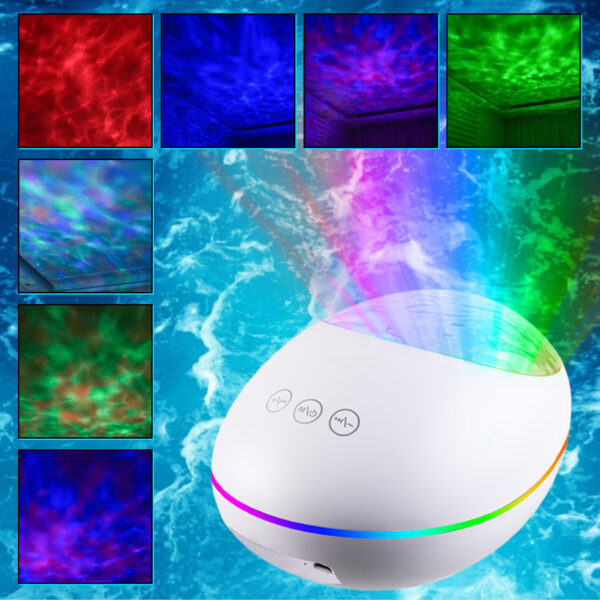 Ocean Starry Sky Projector Light Starry Rotating Bluetooth Music Projector Night Light - Image 5