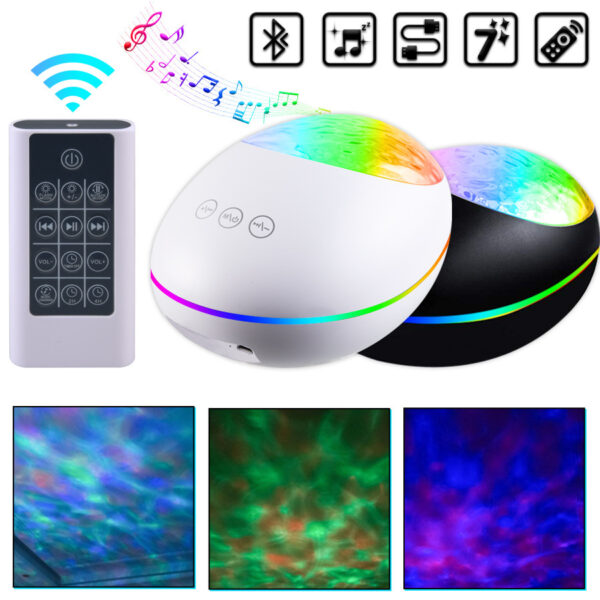 Ocean Starry Sky Projector Light Starry Rotating Bluetooth Music Projector Night Light - Image 4