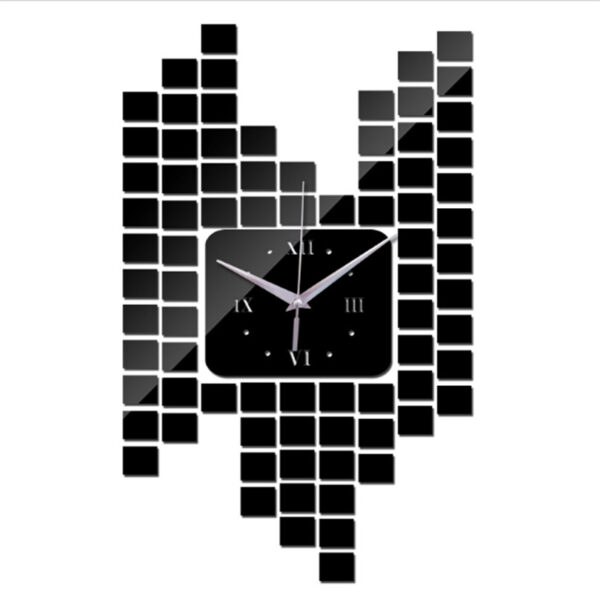 Mosaic Wall Sticker Clock Wall Decoration Digital Wall Clock Clock - Image 6