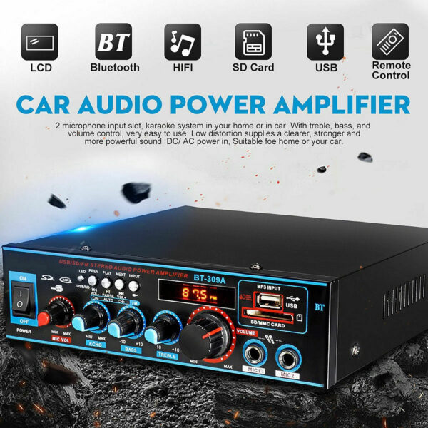 Recording Bluetooth Function Home Car Dual-purpose Power Amplifier - Image 4