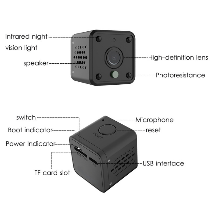 HD night vision camera smart wear smart surveillance camera Wifi remote camera - Image 3