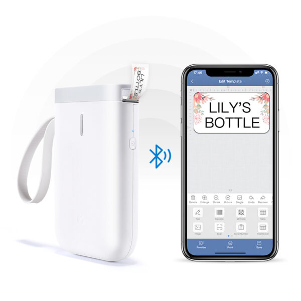 D11 Label Printer Bluetooth Household Non Drying Label Machine Fast Printing Home Use Office - Image 3