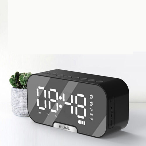 Portable Mirror Clock Alarm Cloc…