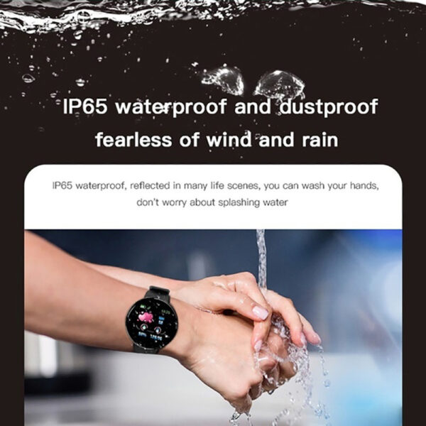 D18 Bluetooth Smart Watch, Men Women Blood Pressure Heart Rate Monitor Smart Watch, Pedometer Sport Tracker Smart Band For Android IOS - Image 4