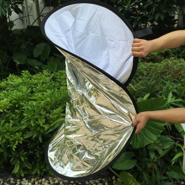 Gold and silver white black soft light 5 color one folding reflector photographic equipment portable baffle studio fill light soft light - Image 9