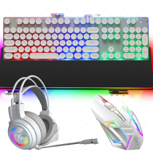 Punk Keyboard And Mouse Set Head…