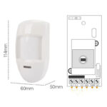 Wired Pir Motion Sensor Passive Infrared Detector Wall Mounted Warning Alarm Relay Home Security System - Image 5