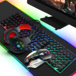 Punk Keyboard And Mouse Set Headset Four-piece Mouse And Keyboard Set - Image 2